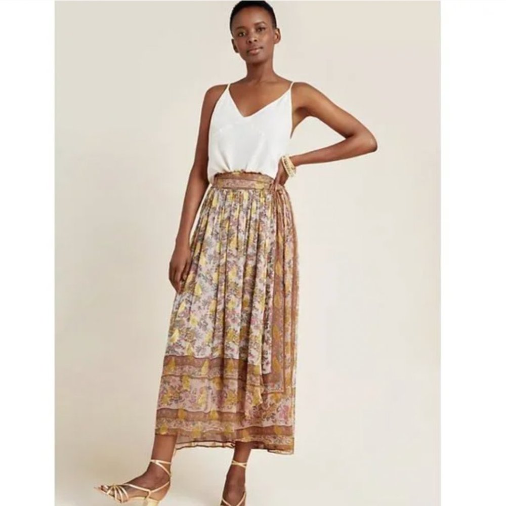 Anthropologie Harvest Midi Skirt